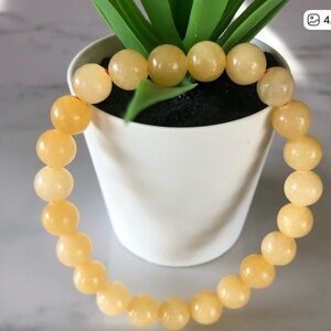 Golden Beaded Bracelet. HONEY CALCITE